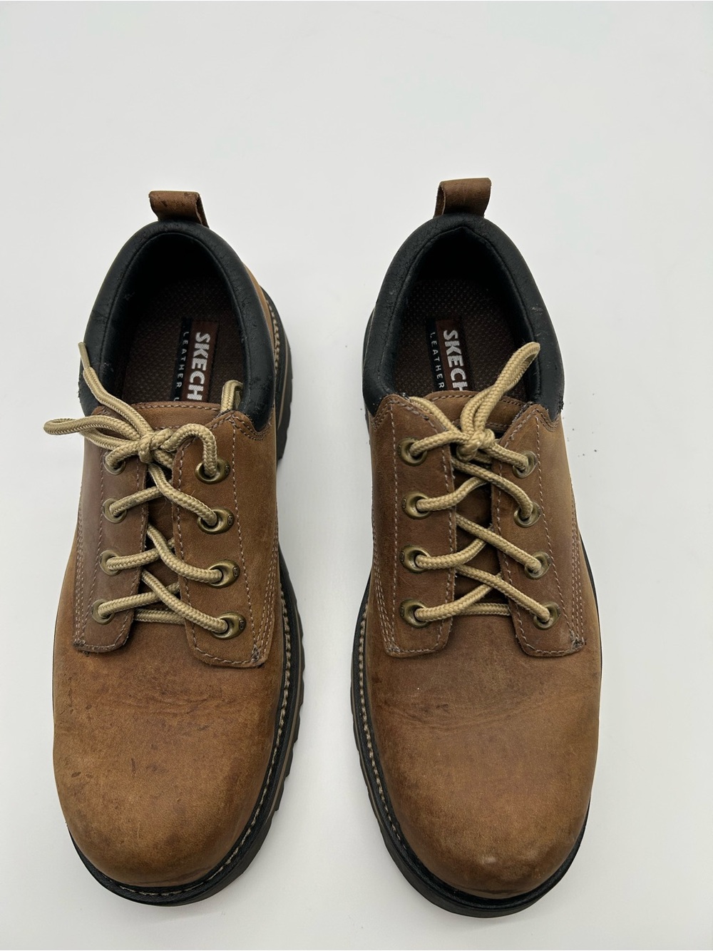 Skechers Brown Leather Tom Cats Work Shoe 11.5